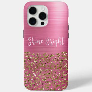 Glam Girly Pink Gold Leopard Case-Mate iPhone Hülle