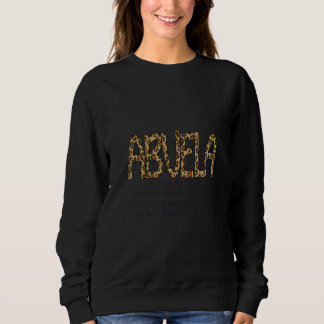 Glam Glamour Abuela Meme Leopard Print Text Sweatshirt