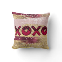 Glam Glitter Gold Rot Luxus XOXO Valentins Tagesde