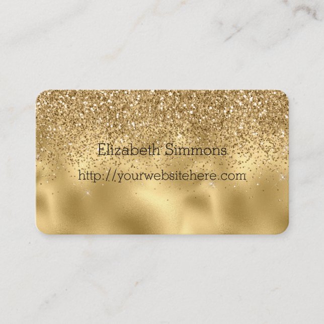 Glam Glitz Glitzer Visitenkarte (Vorderseite)