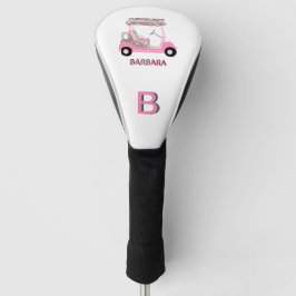 Glam Glitz Monogram Rose Gold Diamond Cart Golf Headcover