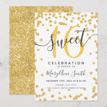 Glam Glitzer Confetti 16. Geburtstag