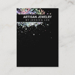 Glam Glitzer Holographic Earring Display Visitenkarte