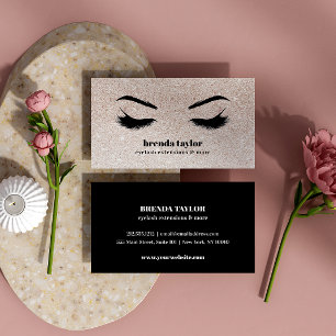 Glam Glitzer Makeup Artist Eyelash beruflich Visitenkarte