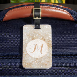Glam Glitzer Monogram Gepäckanhänger