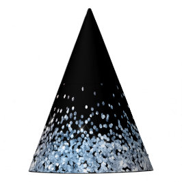 Glam Glitzer rosa und blau Party Hut Partyhütchen