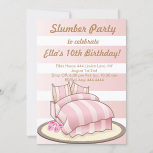 Glam Glitzer Slumber Party Geburtstagseinladungen Einladung