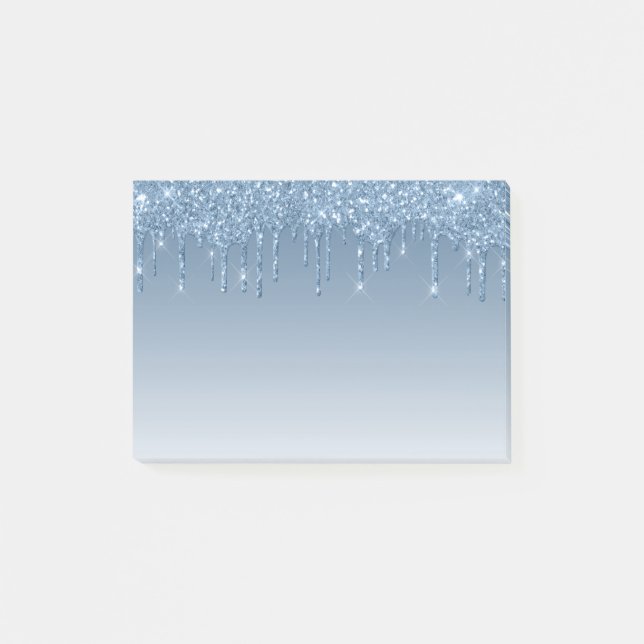 Glam & Glitzer Tropfen Post-it Klebezettel (Vorderseite)