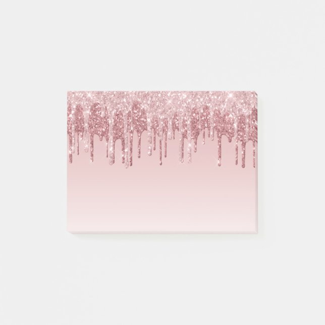 Glam & Glitzer Tropfen Post-it Klebezettel (Vorderseite)
