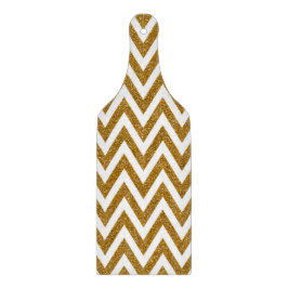 Glam-Glitzer und weiße Zickzack Streifen Schneidebrett