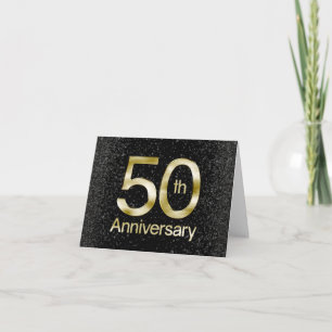Glam Gold 50 Jahre alt Karte