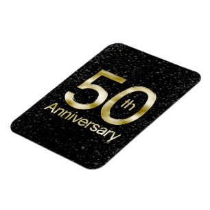 Glam Gold 50 Jahre alt Magnet