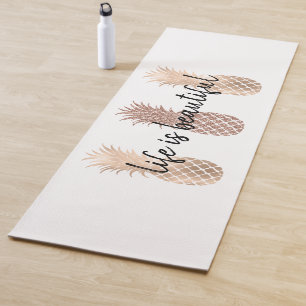 Glam Gold Ananas Yogamatte
