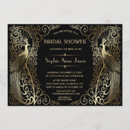 Glam Gold Art Deco Brautparty Einladung