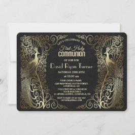 Glam Gold Art Deco Frieden Einladung