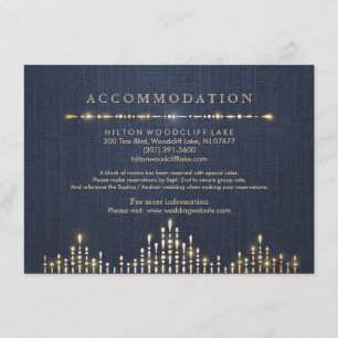 Glam gold art Deko vintage Hochzeitsunterkunft Begleitkarte