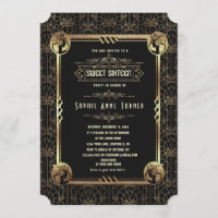 Glam Gold Black Great Gatsby 16 . Geburtstag