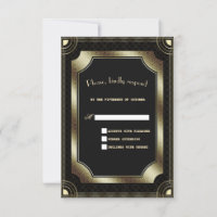 Glam Gold Black Great Gatsby Art Deco Hochzeit