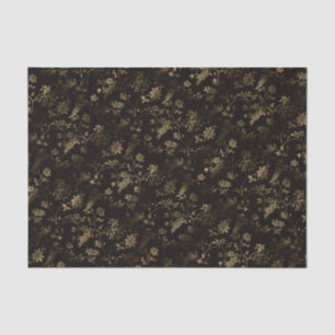 Glam Gold Blätter Muster braun Seidenpapier