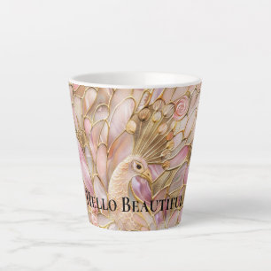 Glam Gold Chic Pink Peacock Milchtasse