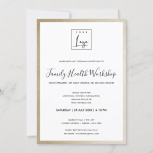 GLAM GOLD FALSCHES FOLIE IHR LOGO WORKSHOP GALA EV EINLADUNG