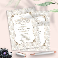 Glam Gold Fleur-de-lis Roaring 20er Brautparty