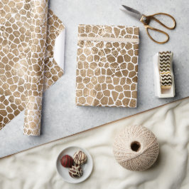 Glam Gold Giraffe Print Geschenkpapier