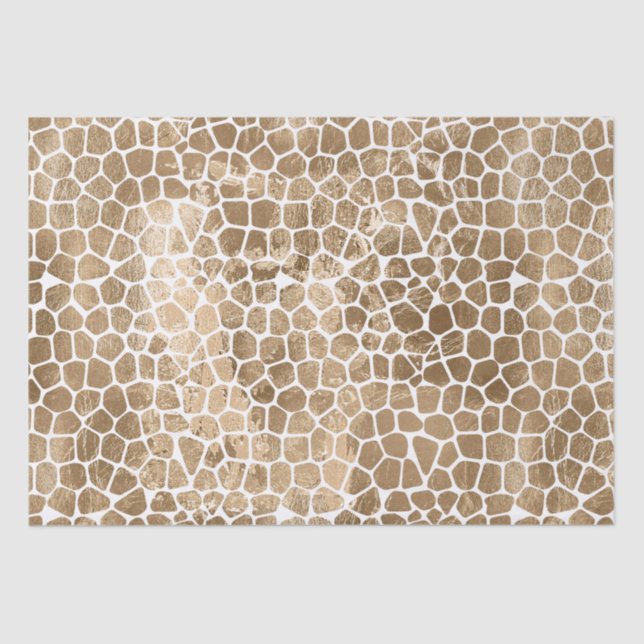 Glam Gold Giraffe Print Seidenpapier (Vorderseite)