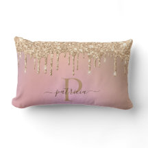 Glam Gold Glitter Tropfen Elegantes Monogramm Len