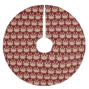 Glam Gold Glitzer Bells auf Weihnachten Polyester Weihnachtsbaumdecke