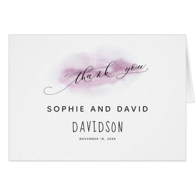 Glam Gold Glitzer Blush Floral Vielen Dank (Vorderseite (Horizontal))