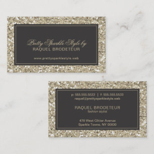 Glam Gold Glitzer Business Card Visitenkarte