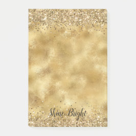 Glam Gold Glitzer Confetti      Post-it Klebezettel