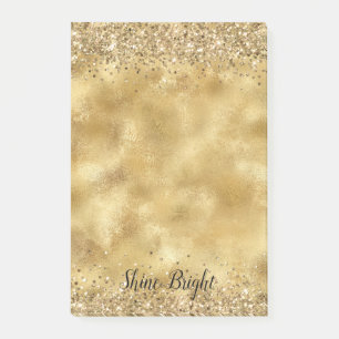 Glam Gold Glitzer Confetti Post-it Klebezettel