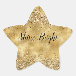 Glam Gold Glitzer Confetti Stern-Aufkleber