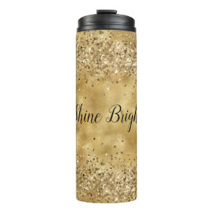 Glam Gold Glitzer Confetti          Thermosbecher