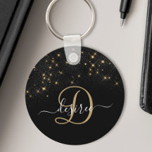 Glam Gold Glitzer Diamond Sparkle Elegantes Monogr