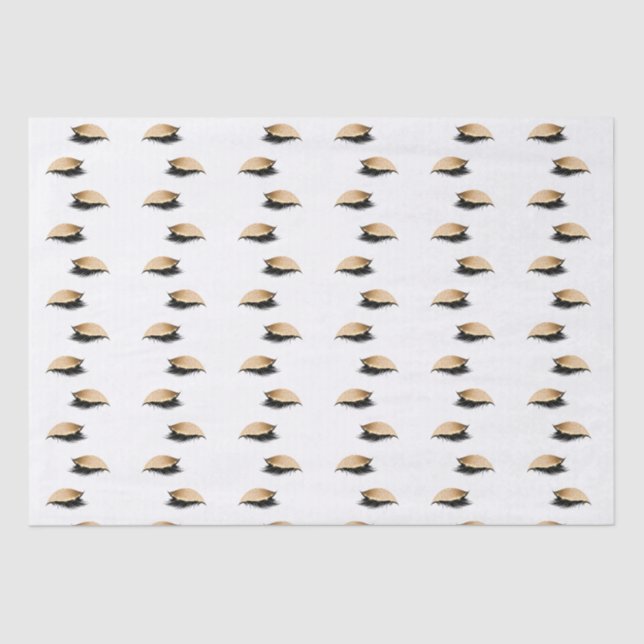 Glam Gold Glitzer Eyelashes Seidenpapier (Vorderseite)