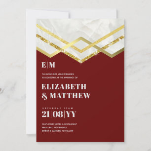 Glam Gold Glitzer Girly Wedding Einladung Deko Des