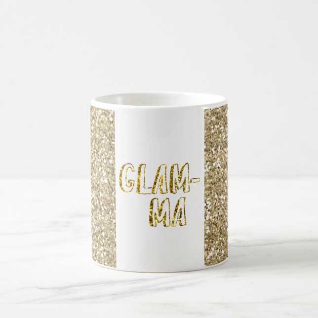 Glam Gold Glitzer Glam-ma Kaffeetasse (Mittel)