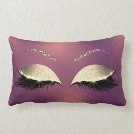 Glam Gold Glitzer Glam Makeup Lashes Kupfer Lendenkissen