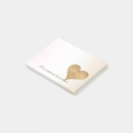 Glam Gold Glitzer Herz Post-it Klebezettel