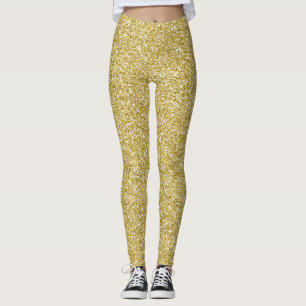 Glam Gold Glitzer Leggings
