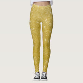 Glam Gold Glitzer Leggings