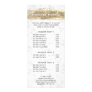 Glam Gold Glitzer Paint White Marble Werbekarte