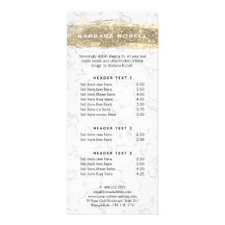 Glam Gold Glitzer Paint White Marble Werbekarte