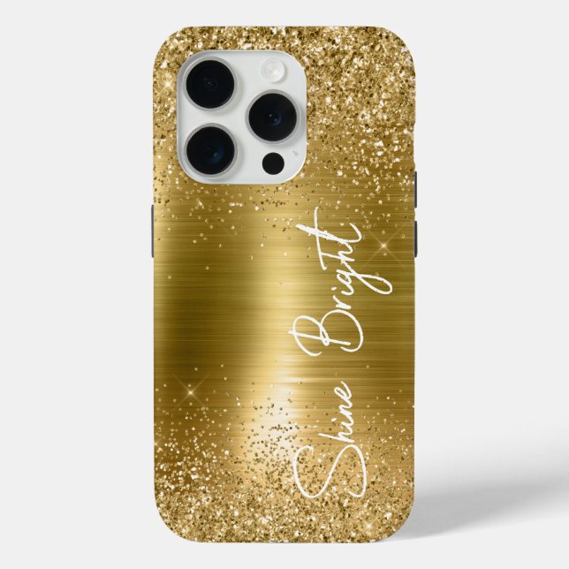 Glam Gold Glitzer Sparkle Case-Mate iPhone Hülle (Rückseite)