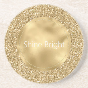 Glam Gold Glitzy Glitzer Getränkeuntersetzer