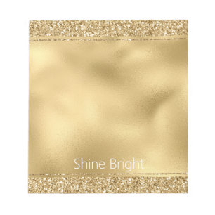 Glam Gold Glitzy Glitzer Notizblock