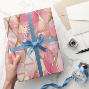 Glam Gold Glitzy Pink Geschenkpapier